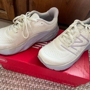 New Balance Cream Sneakers with Supportive Midsole